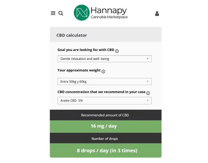 CBD calculator by Hannapy