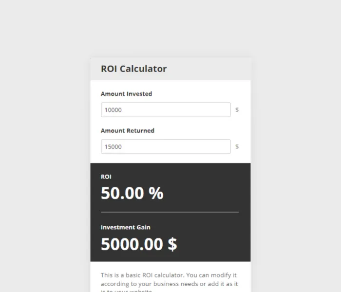 return-on-investment-calculator