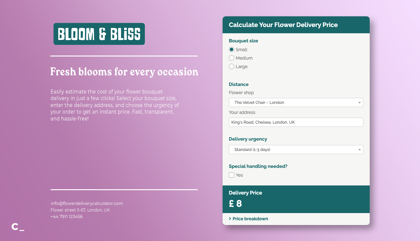 Flower Bouquet Delivery Price