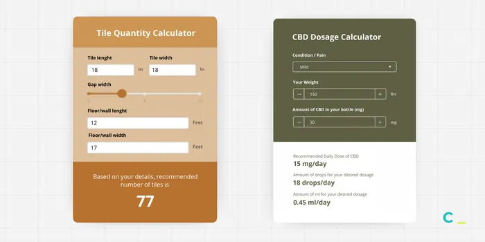 Quantity calculators for customer journey