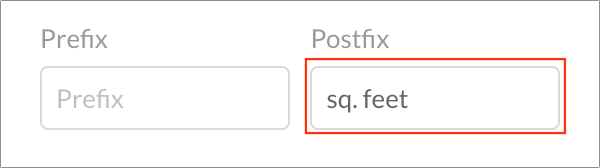 Prefix and Postfix settings