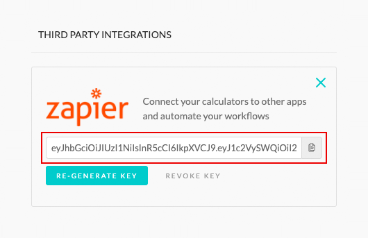 Copy your API Key