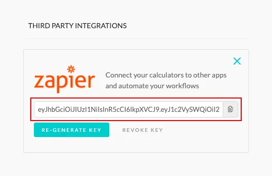 Copy your API Key