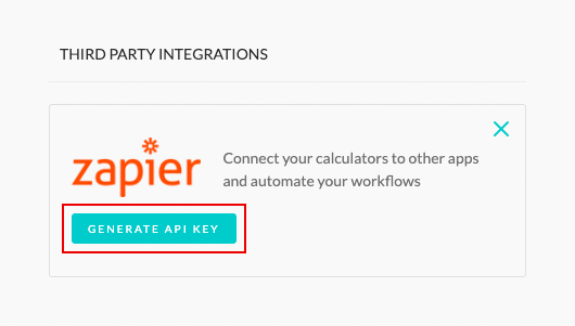 Generate your new API Key