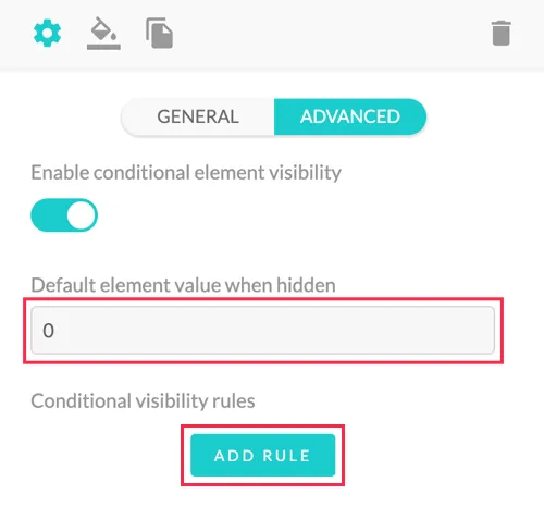 Add conditional visibility rule