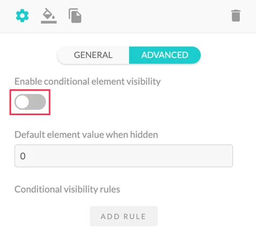 Enable conditional visibility