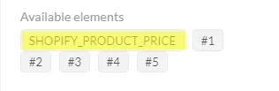 Shopify product price reference