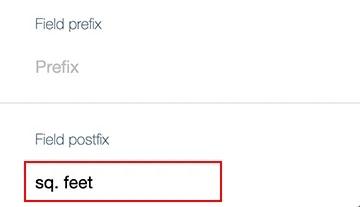 Prefix and Postfix settings